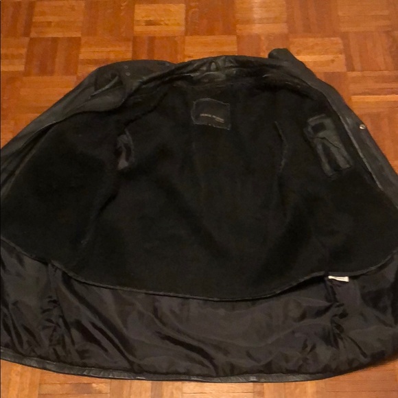 Thick sergi platini leather coat w/removable liner - Picture 7 of 10